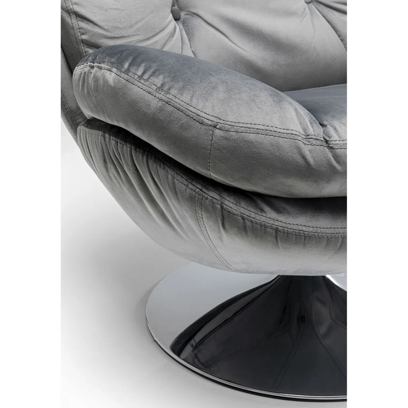KARE Design Fauteuil Pivotant Cosy Gris