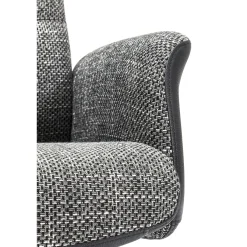 KARE Design Fauteuil Pivotant Et Repose-Pieds Ohio Salt And Pe
