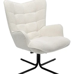 KARE Design Fauteuil Pivotant Oscar Boucle Creme