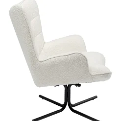 KARE Design Fauteuil Pivotant Oscar Boucle Creme