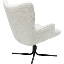 KARE Design Fauteuil Pivotant Oscar Boucle Creme