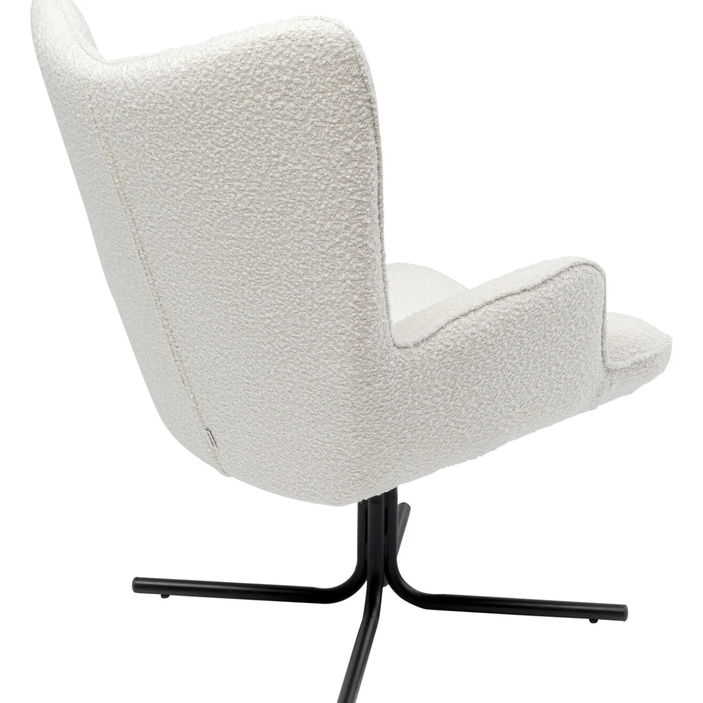 KARE Design Fauteuil Pivotant Oscar Boucle Creme