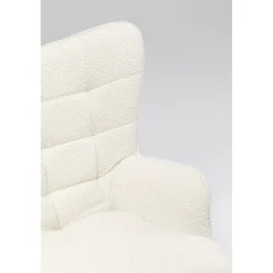 KARE Design Fauteuil Pivotant Oscar Boucle Creme