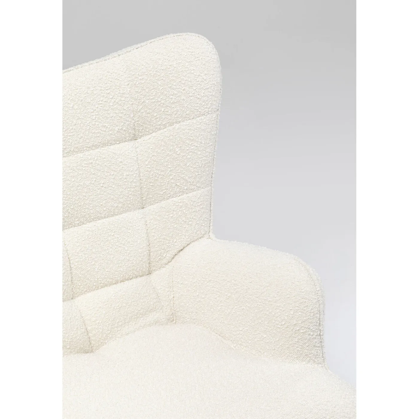KARE Design Fauteuil Pivotant Oscar Boucle Creme