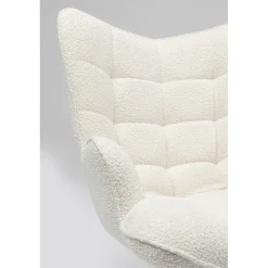 KARE Design Fauteuil Pivotant Oscar Boucle Creme