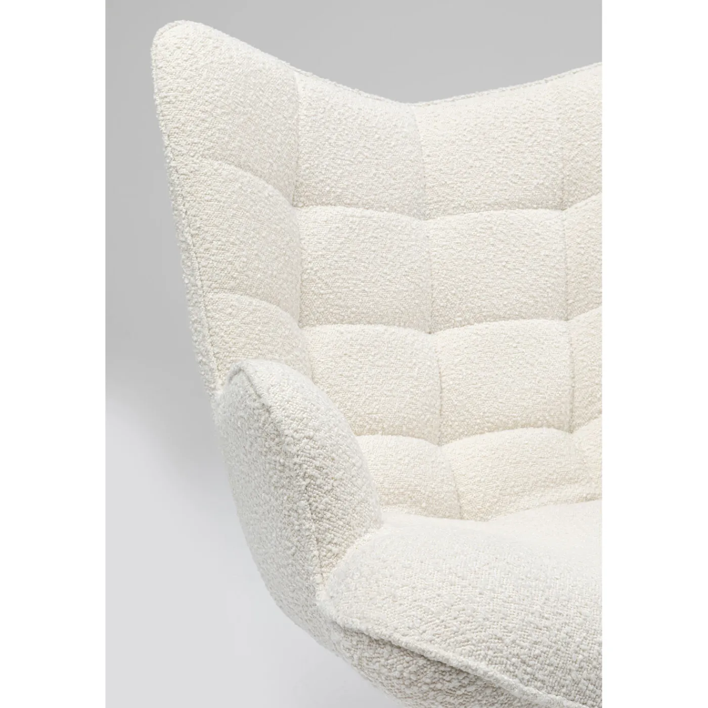 KARE Design Fauteuil Pivotant Oscar Boucle Creme