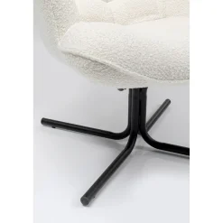 KARE Design Fauteuil Pivotant Oscar Boucle Creme