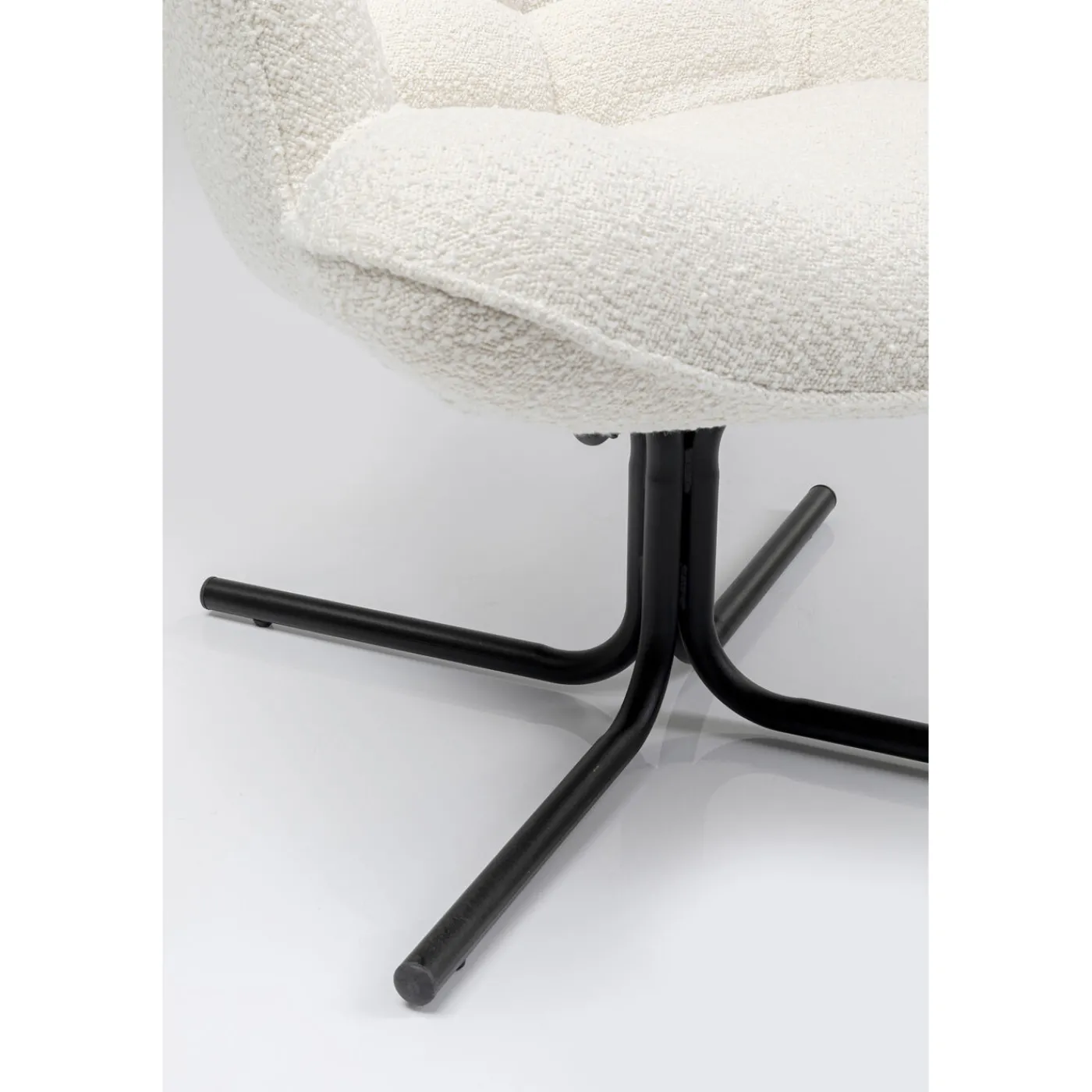 KARE Design Fauteuil Pivotant Oscar Boucle Creme