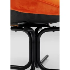 KARE Design Fauteuil Pivotant Oscar Velours Orange