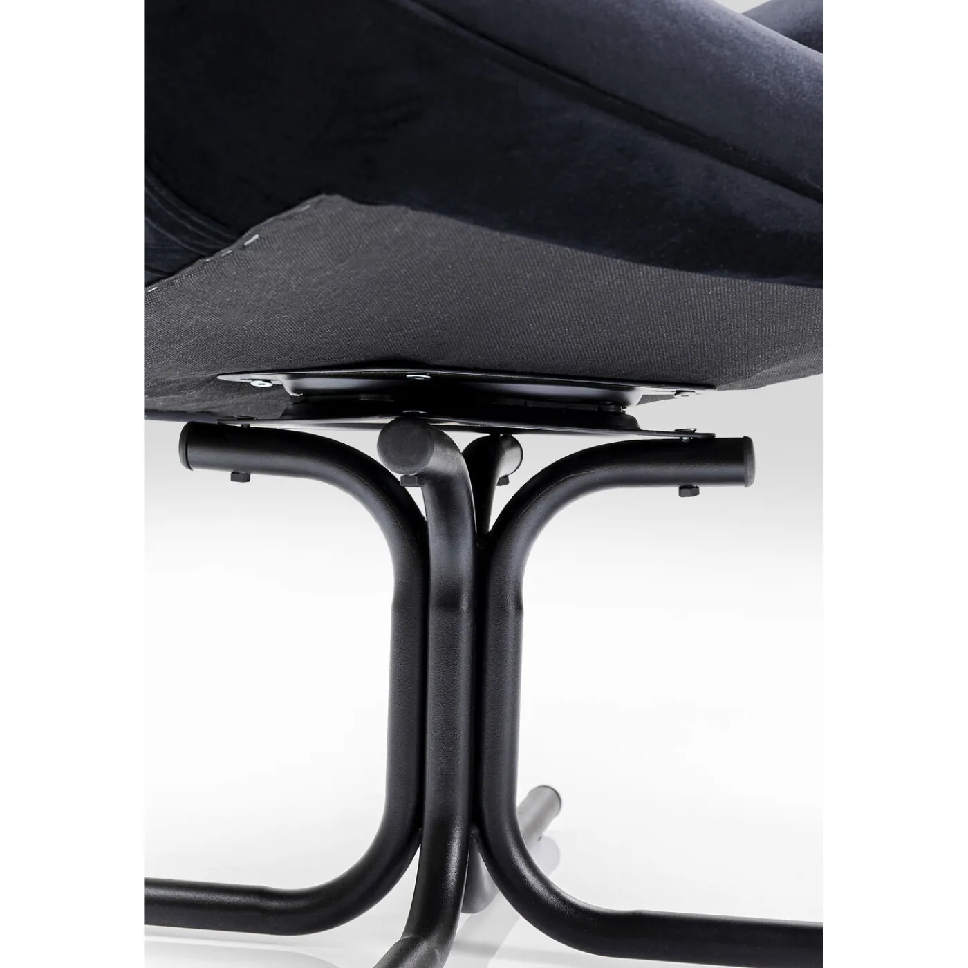 KARE Design Fauteuil Pivotant Oscar Velours Noir