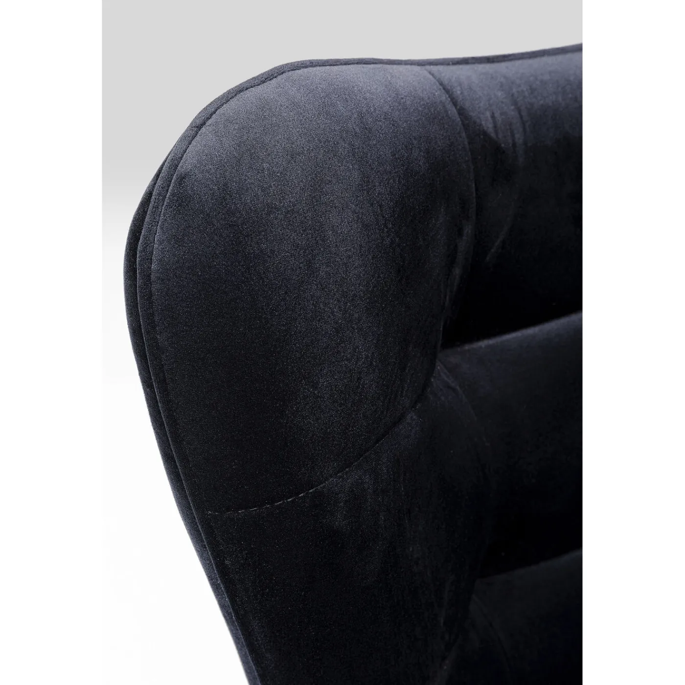 KARE Design Fauteuil Pivotant Oscar Velours Noir