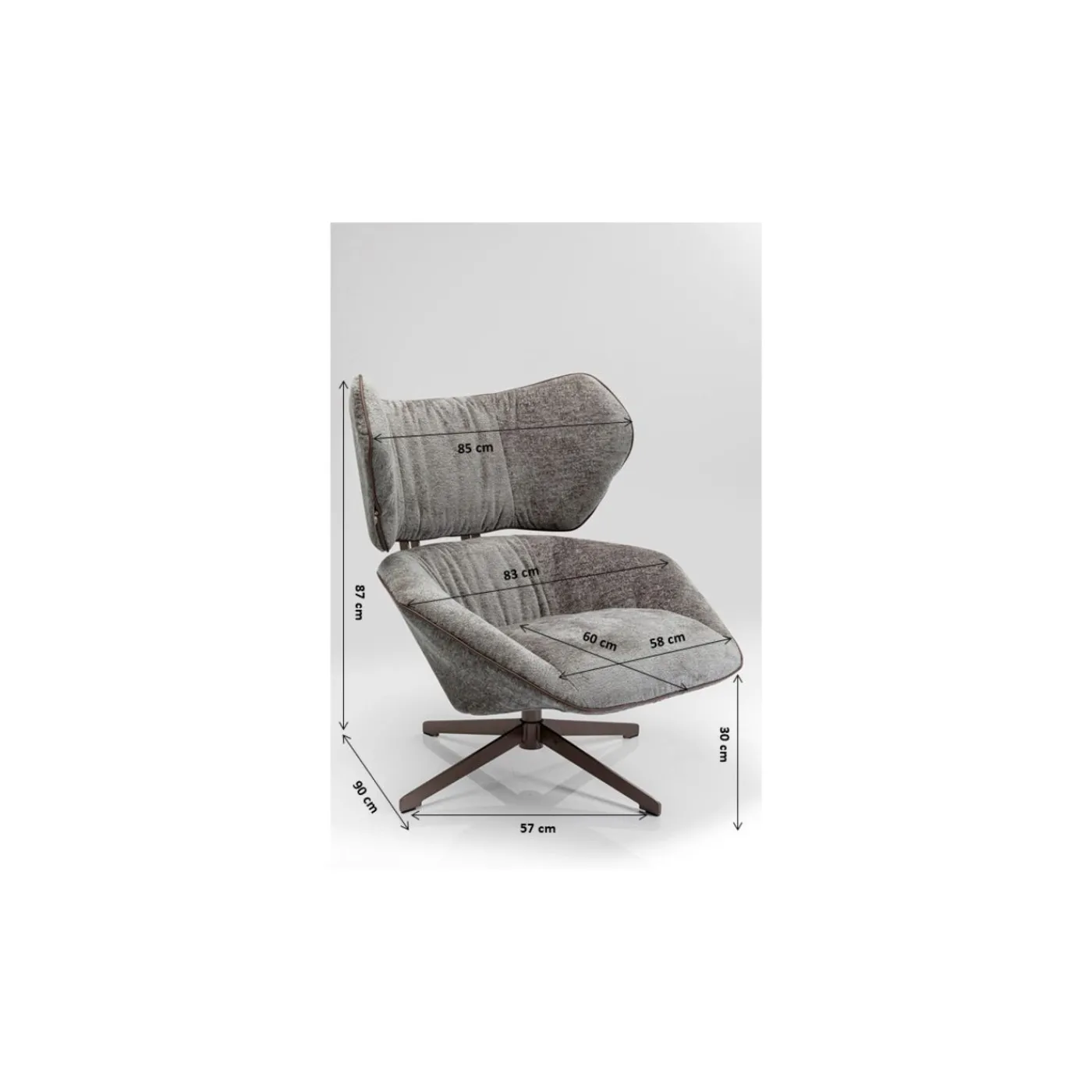 KARE Design Fauteuil Pivotant Oval Office