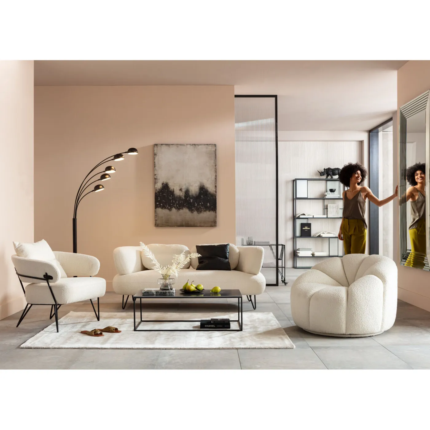 KARE Design Fauteuil Pivotant Peppo Lounge Blanc