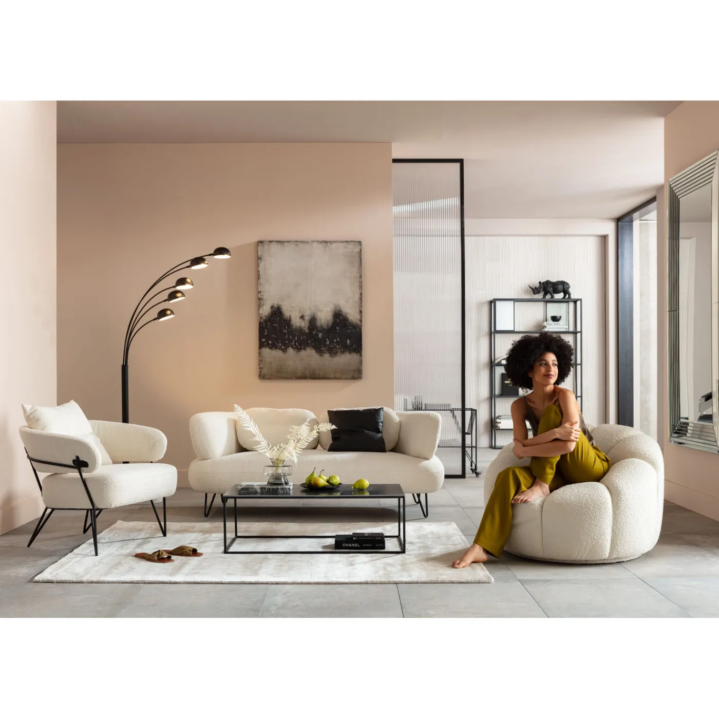 KARE Design Fauteuil Pivotant Peppo Lounge Blanc