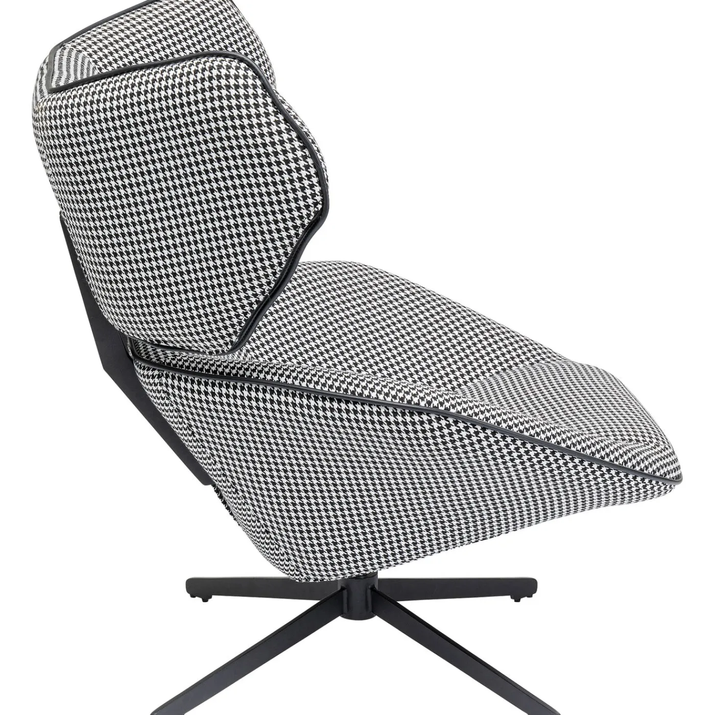KARE Design Fauteuil Pivotant Toledo Noir-Blanc