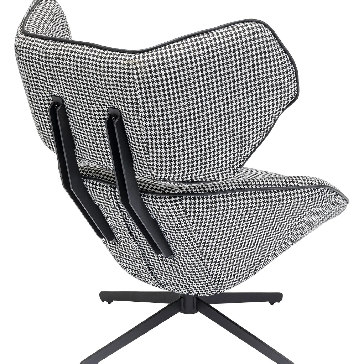 KARE Design Fauteuil Pivotant Toledo Noir-Blanc