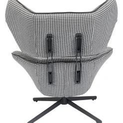 KARE Design Fauteuil Pivotant Toledo Noir-Blanc