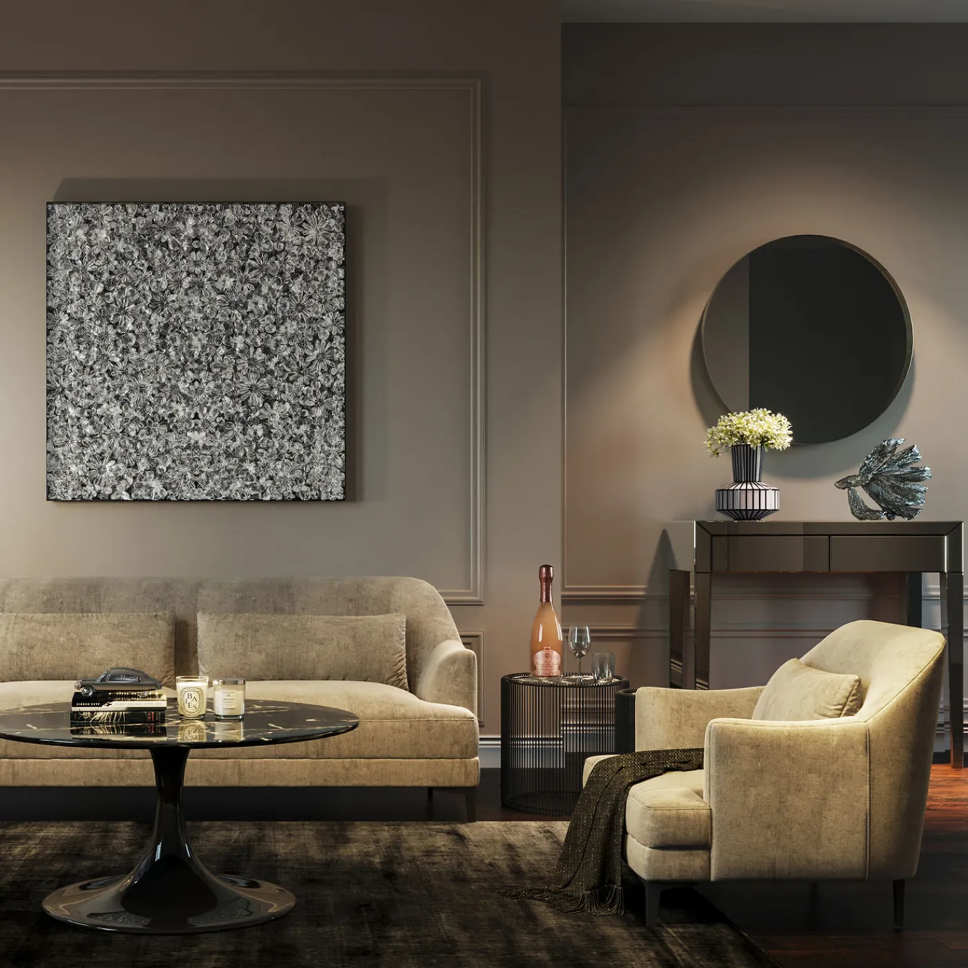 KARE Design Fauteuil Proud Gris