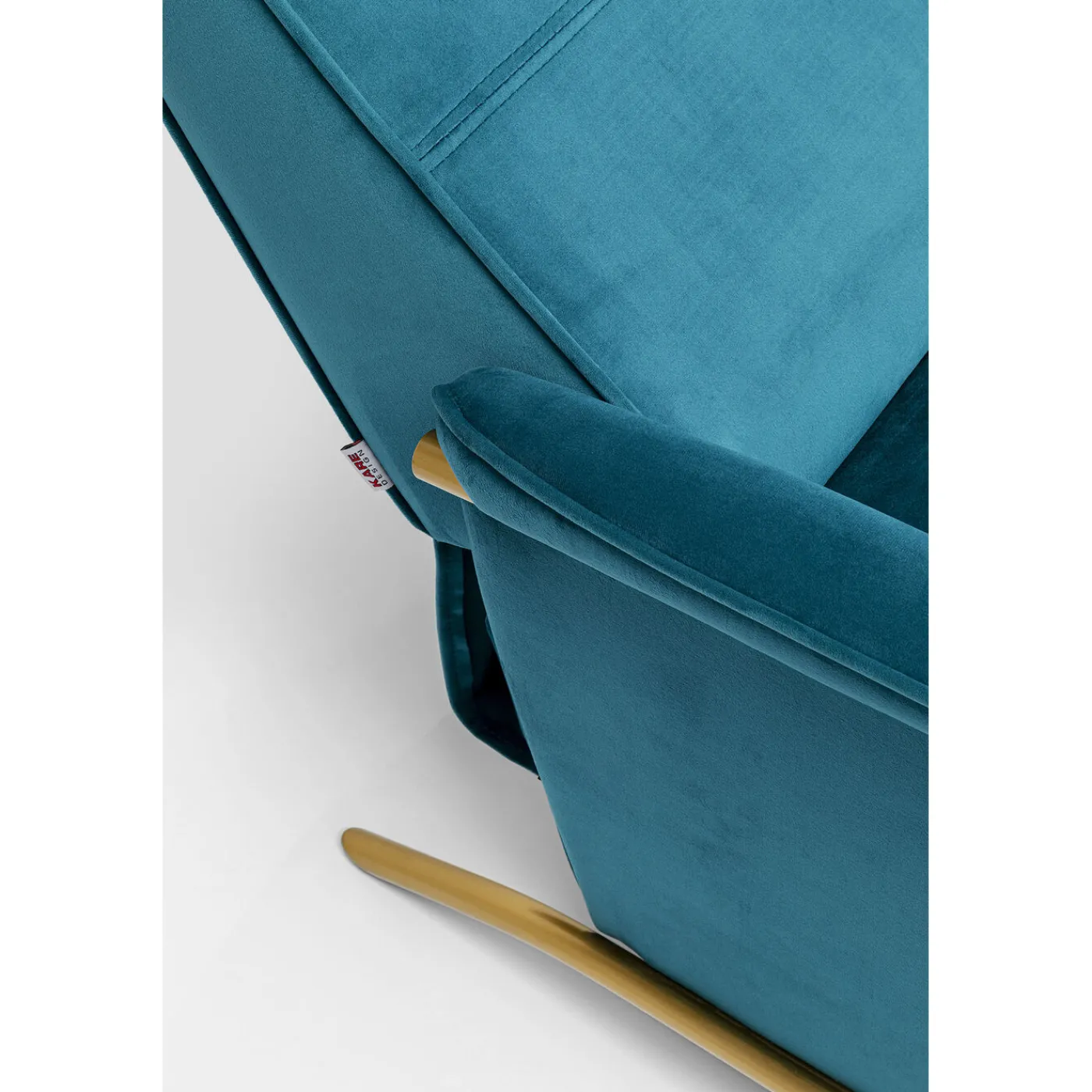 KARE Design Fauteuil Relax Lazy Velours Bleu