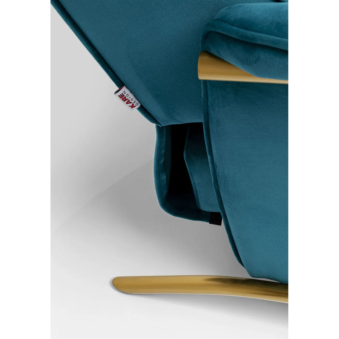KARE Design Fauteuil Relax Lazy Velours Bleu