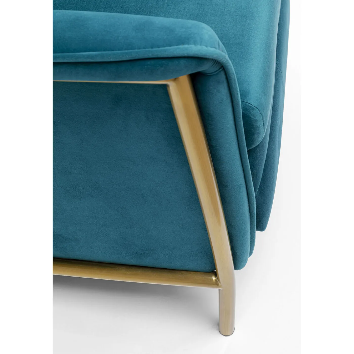 KARE Design Fauteuil Relax Lazy Velours Bleu