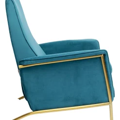 KARE Design Fauteuil Relax Lazy Velours Bleu