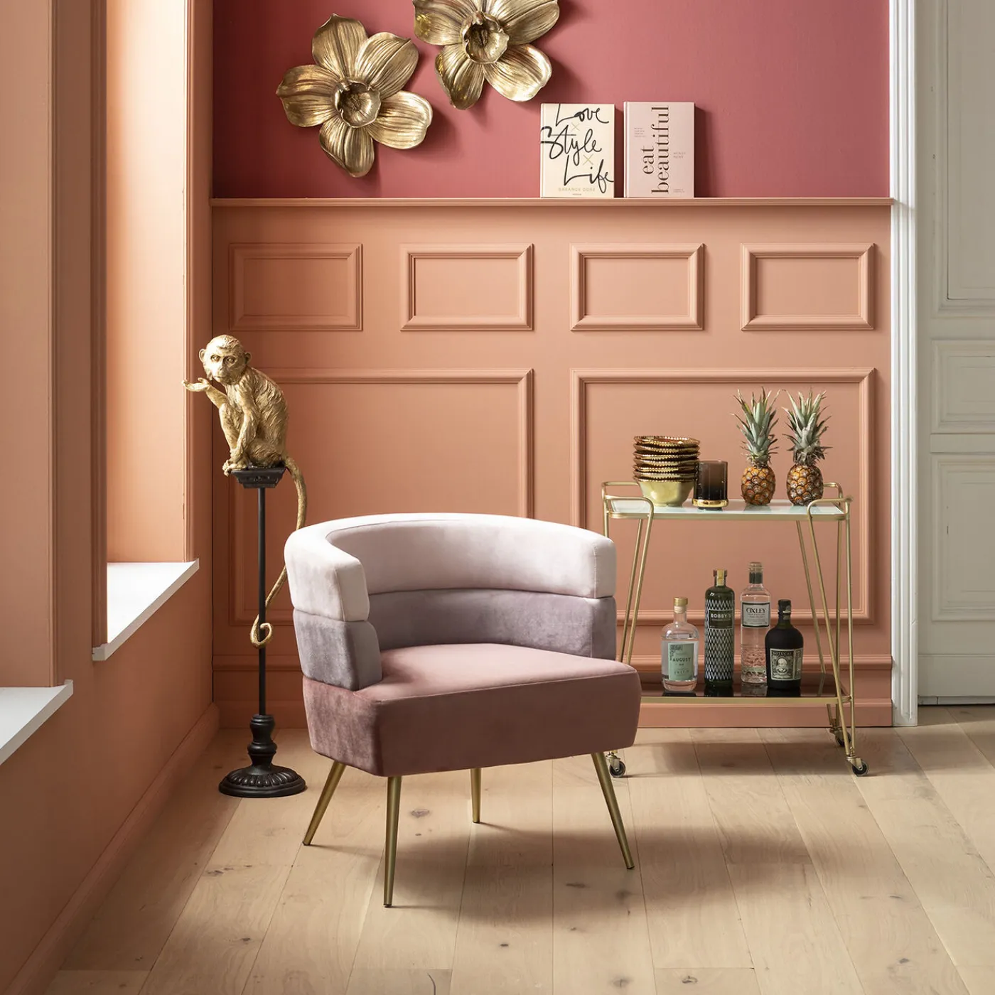 KARE Design Fauteuil Sandwich Mauve