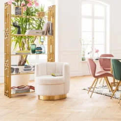 KARE Design Fauteuil Silhouette Fur Blanc