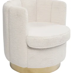 KARE Design Fauteuil Silhouette Fur Blanc