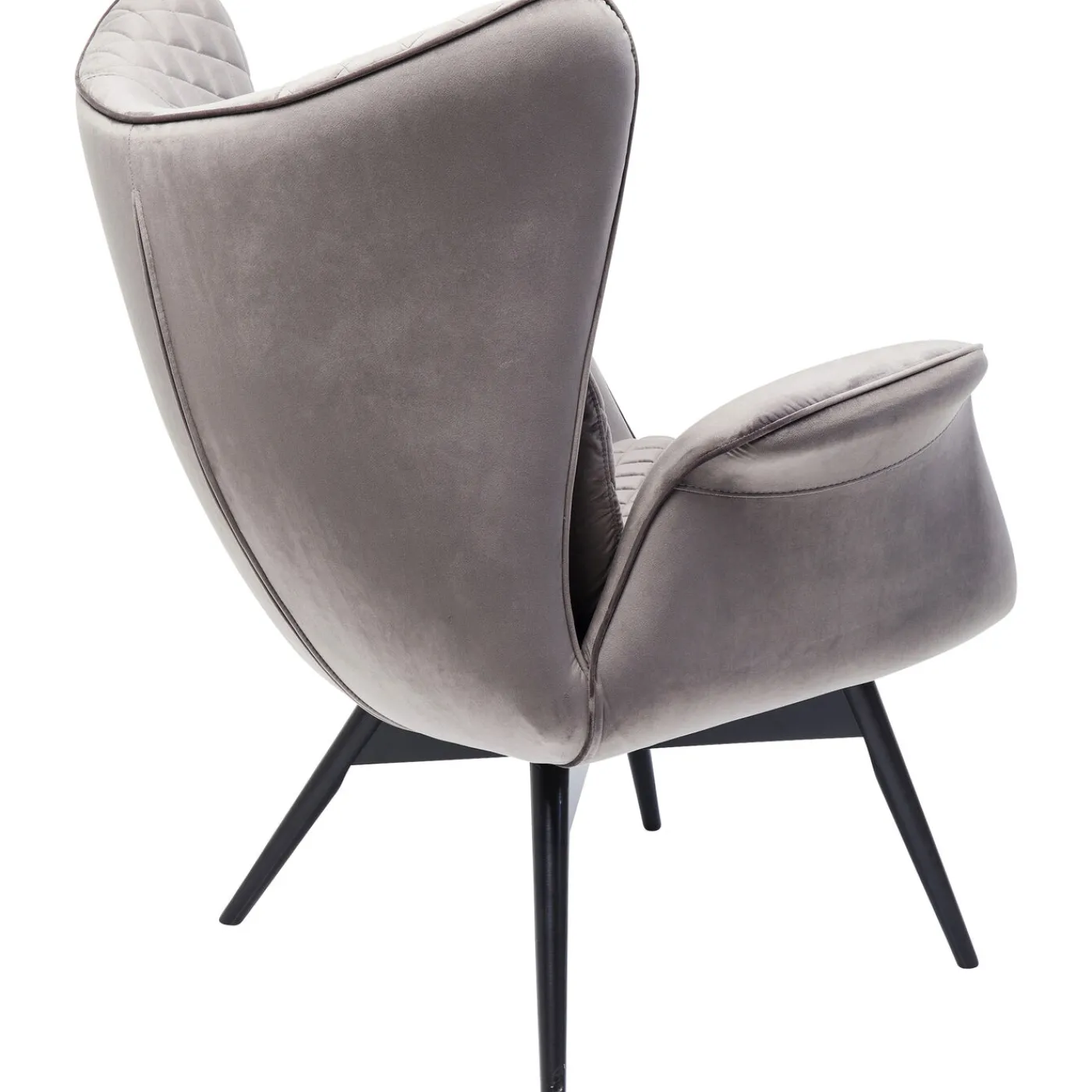 KARE Design Fauteuil Tudor Velvet Gris-Argente