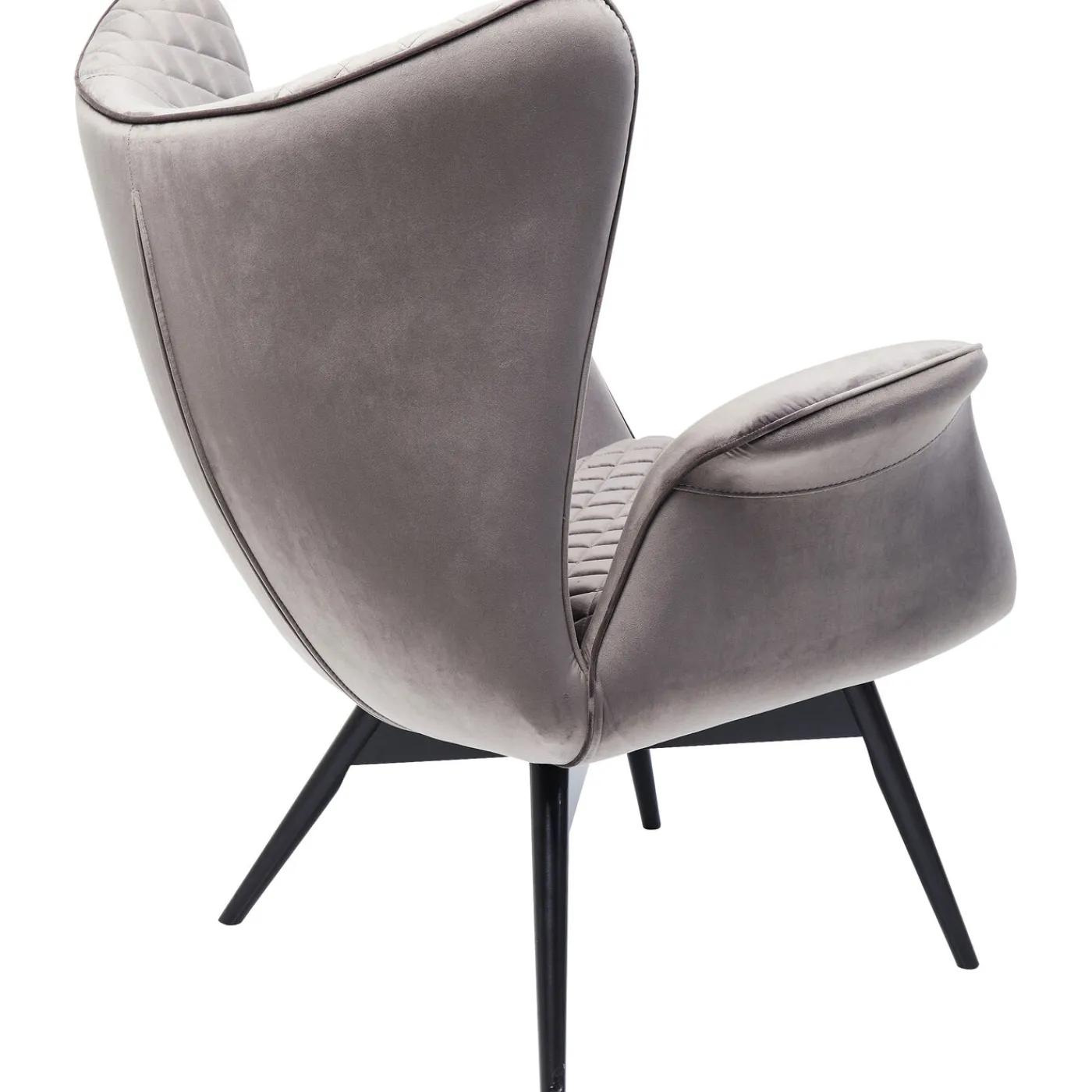 KARE Design Fauteuil Tudor Velvet Gris-Argente
