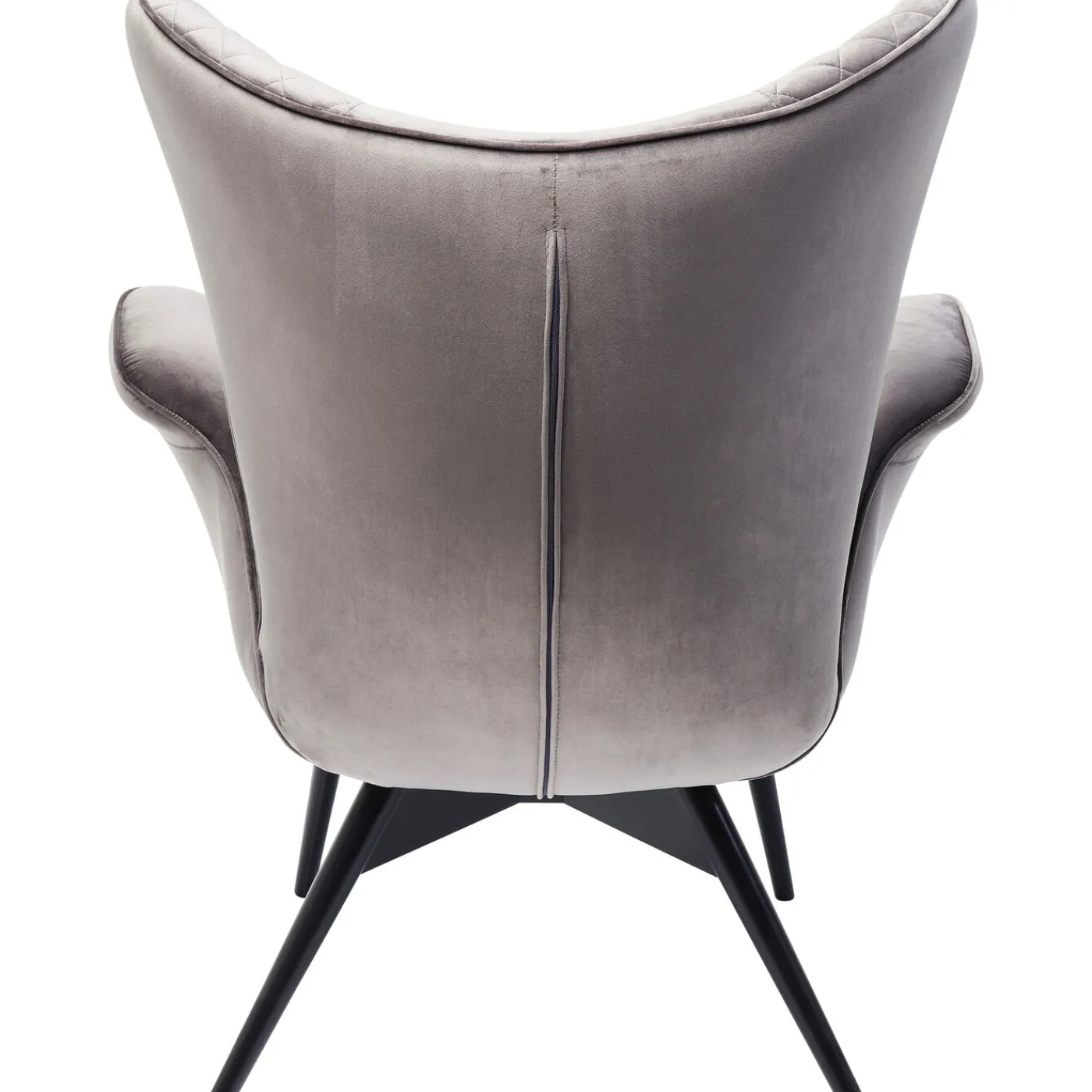 KARE Design Fauteuil Tudor Velvet Gris-Argente