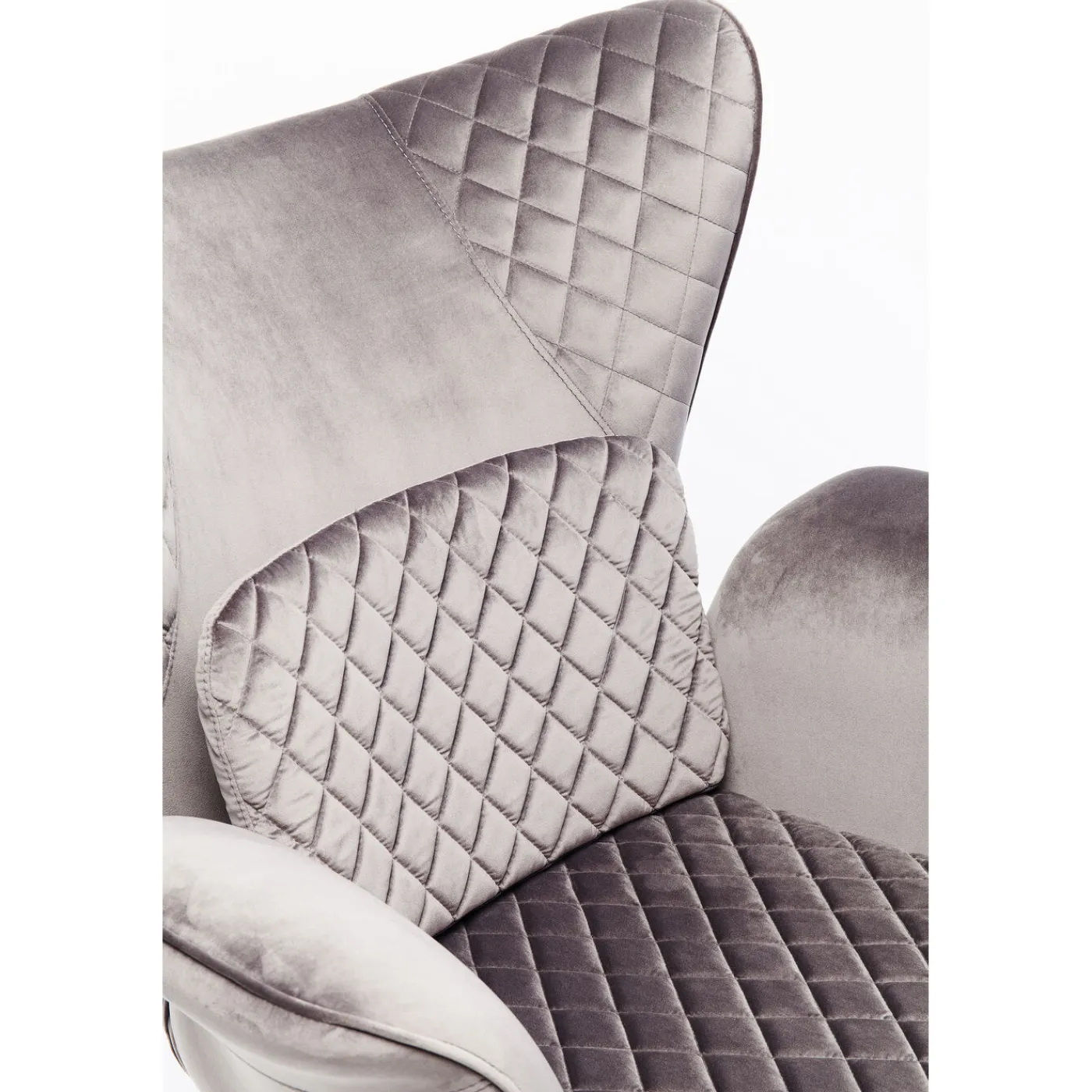 KARE Design Fauteuil Tudor Velvet Gris-Argente