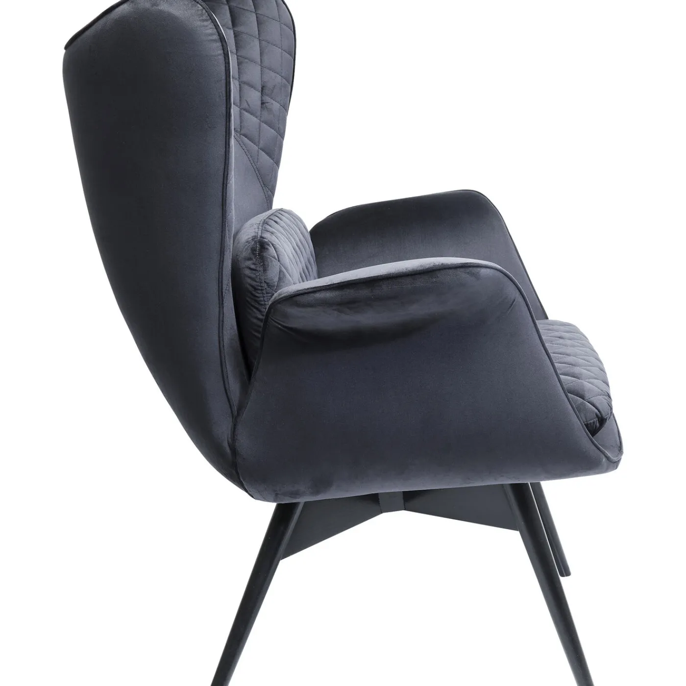 KARE Design Fauteuil Tudor Velvet Noir