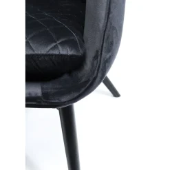 KARE Design Fauteuil Tudor Velvet Noir
