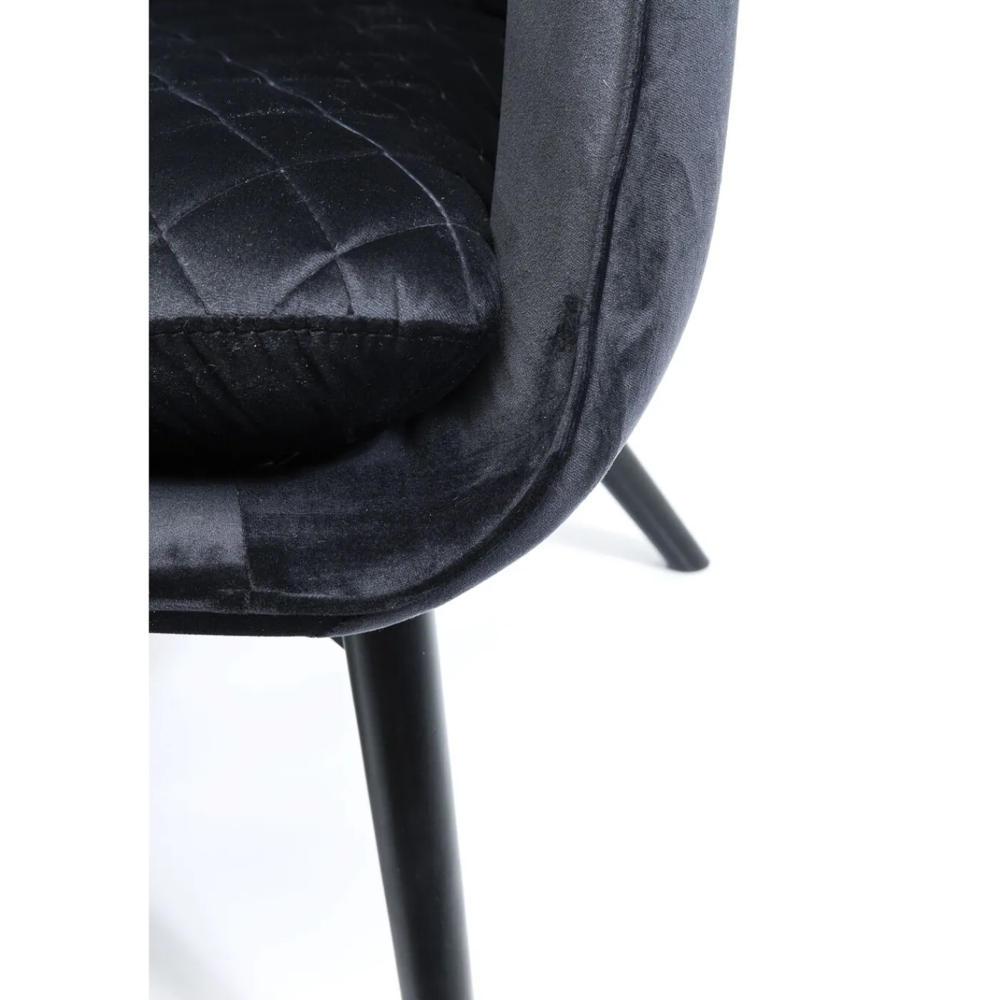 KARE Design Fauteuil Tudor Velvet Noir