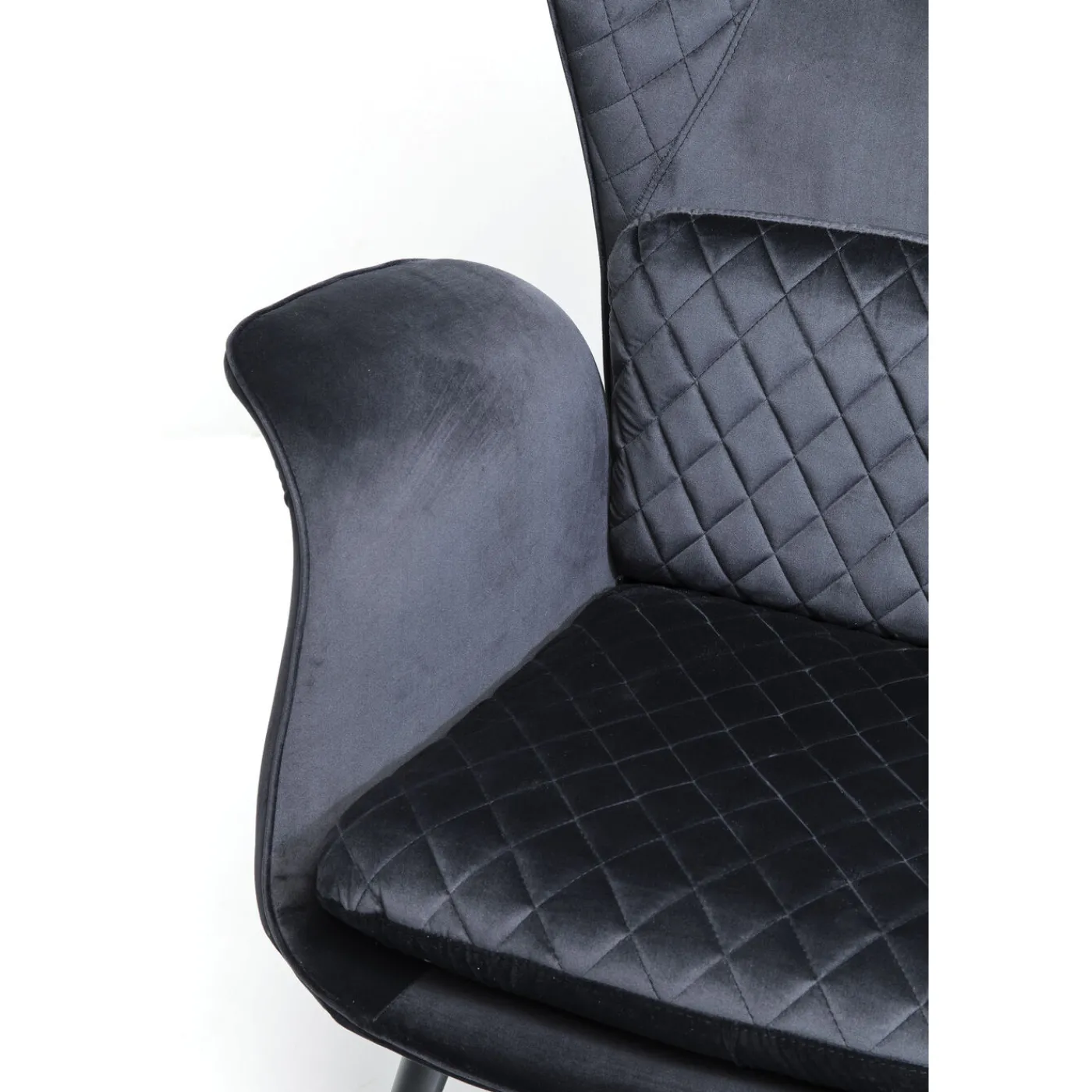 KARE Design Fauteuil Tudor Velvet Noir