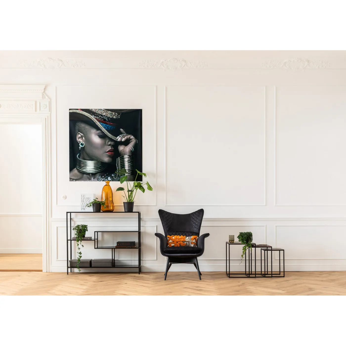 KARE Design Fauteuil Tudor Velvet Noir