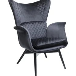 KARE Design Fauteuil Tudor Velvet Noir