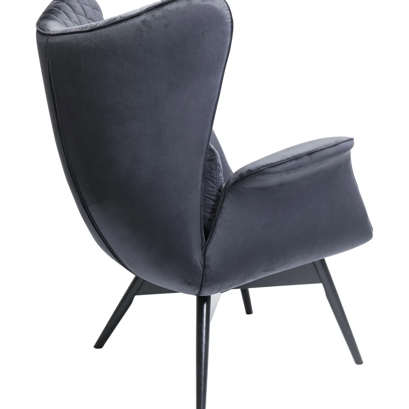KARE Design Fauteuil Tudor Velvet Noir