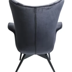 KARE Design Fauteuil Tudor Velvet Noir