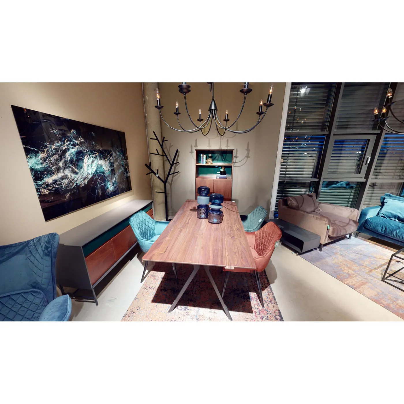 KARE Design Fauteuil Tudor Velvet Petrol