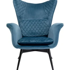KARE Design Fauteuil Tudor Velvet Petrol