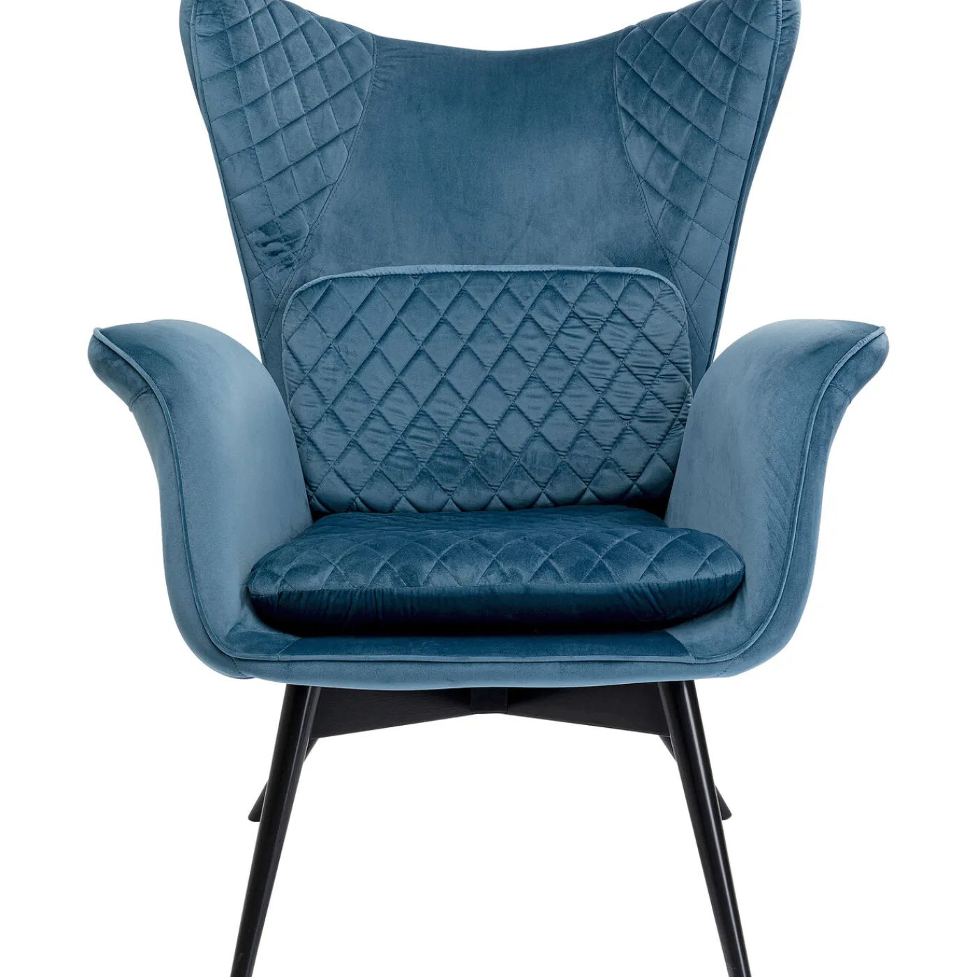 KARE Design Fauteuil Tudor Velvet Petrol