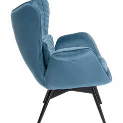 KARE Design Fauteuil Tudor Velvet Petrol