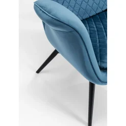 KARE Design Fauteuil Tudor Velvet Petrol