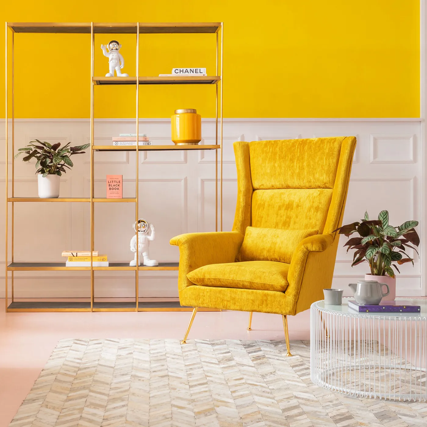 KARE Design Fauteuil Vegas Forever Jaune