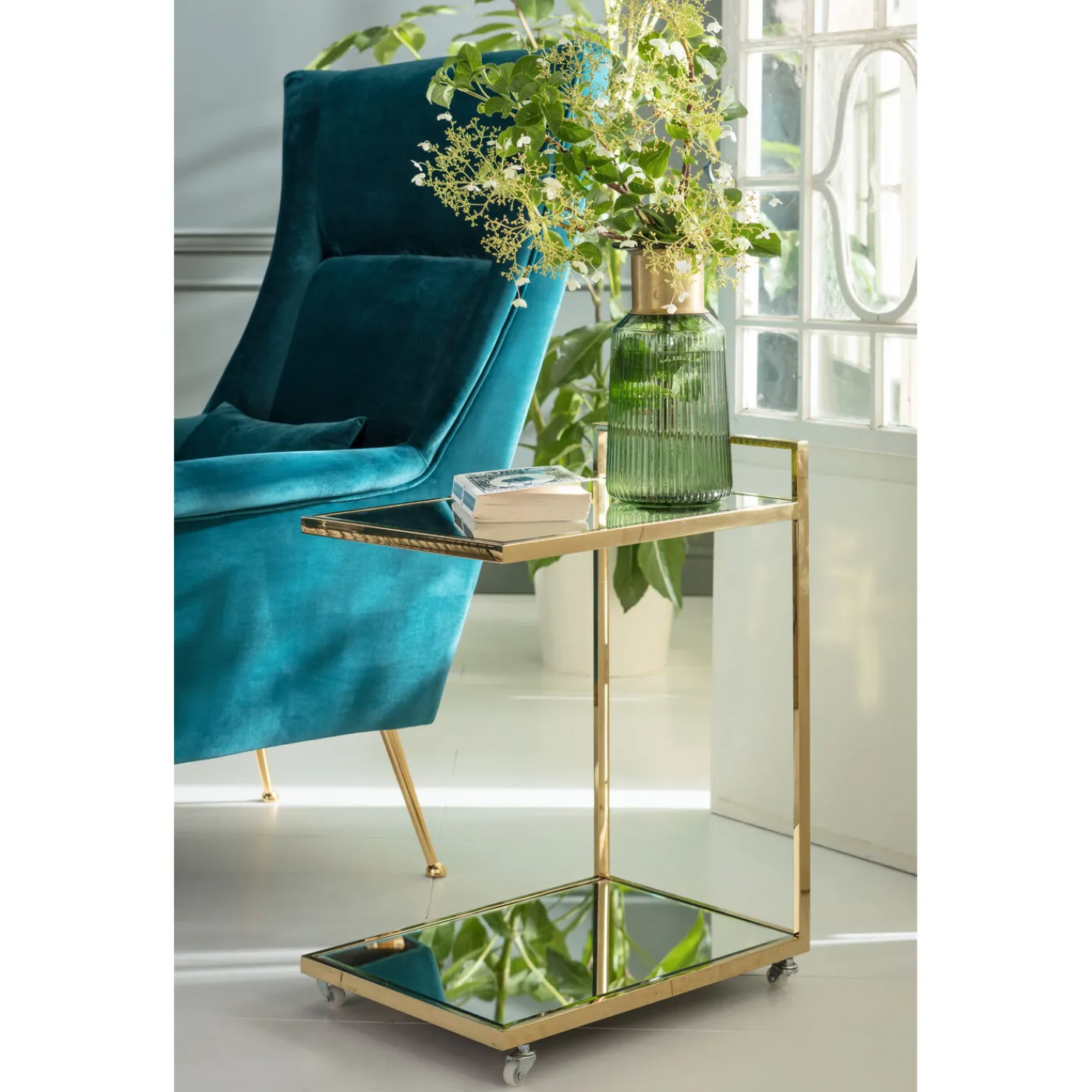 KARE Design Fauteuil Vegas Forever Petrole