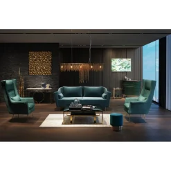 KARE Design Fauteuil Vegas Forever Petrole