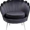 KARE Design Fauteuil Water Lily Chrome Gris